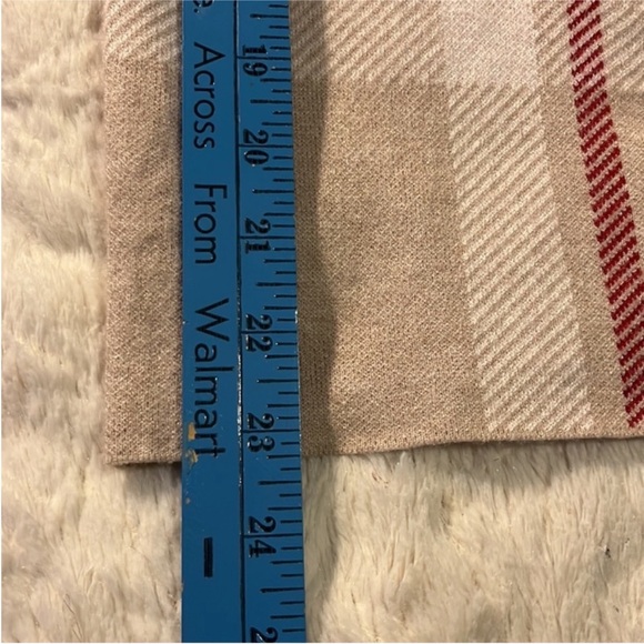 Women's Tahari Windowpane Mock Neck Long Sleeved Sweater Lux Mauve Soft Preppy - Picture 6 of 6